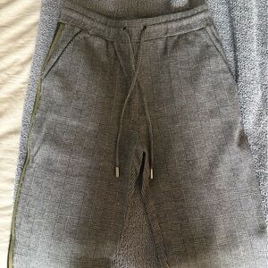 Maeve Women's Gray Plaid Trousers